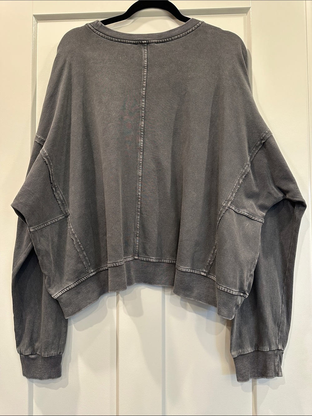 Easel Mineral Washed Cropped Pullover, Size Medium - Picture 4 of 6